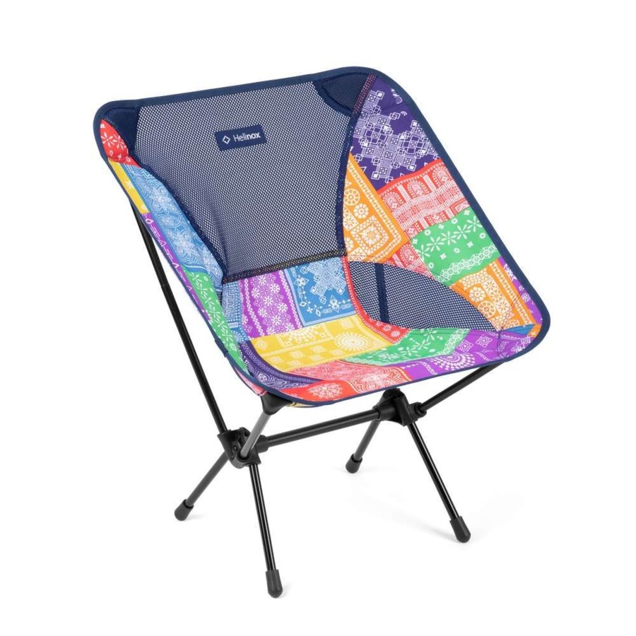 Kampeerartikelen Helinox Vouwstoelen | Helinox Chair One Campingstoel Rainbow Bandana