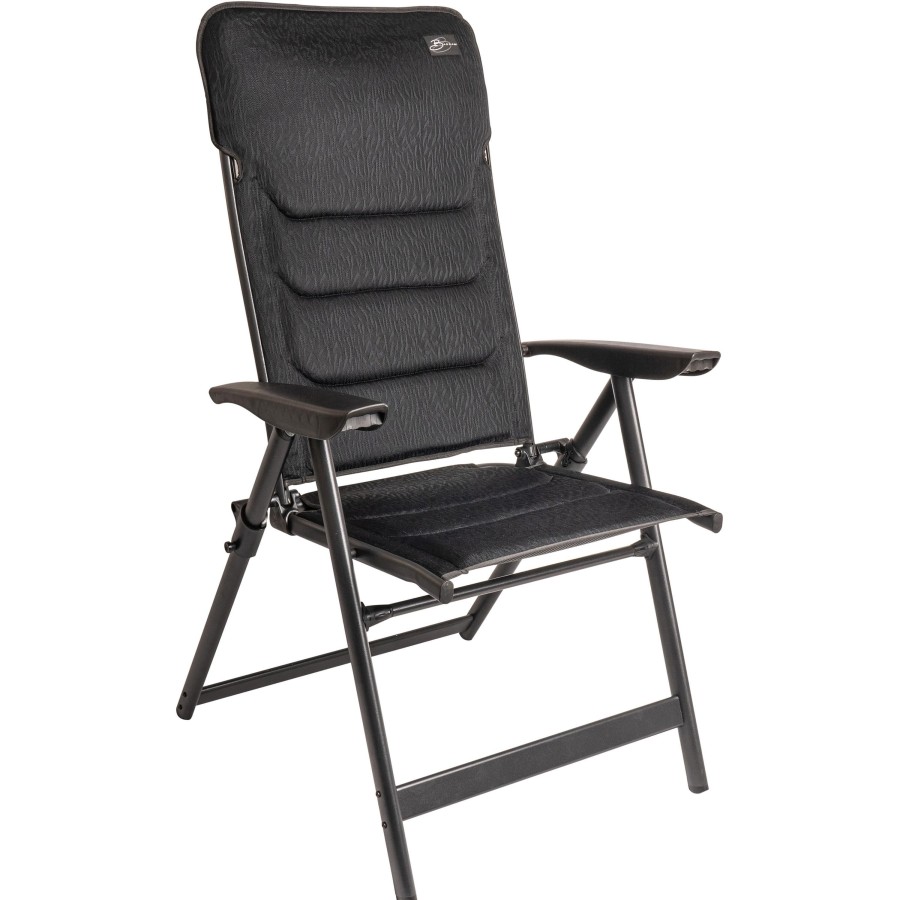 Kampeerartikelen Bardani Campingstoelen | Bardani Vermillion Ergo 3D Comfort Campingstoel Zebra Black