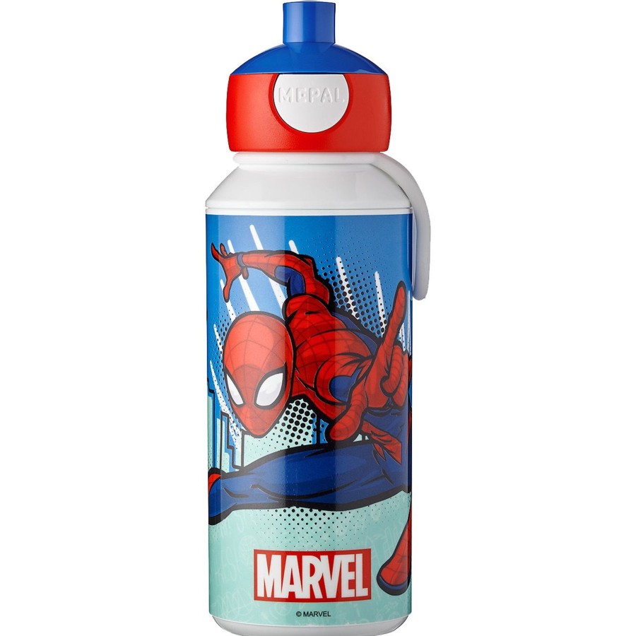 Kampeerartikelen Mepal Lunchboxen & Bekers | Mepal Pop-Up Campus Drinkfles 400 Ml Spiderman