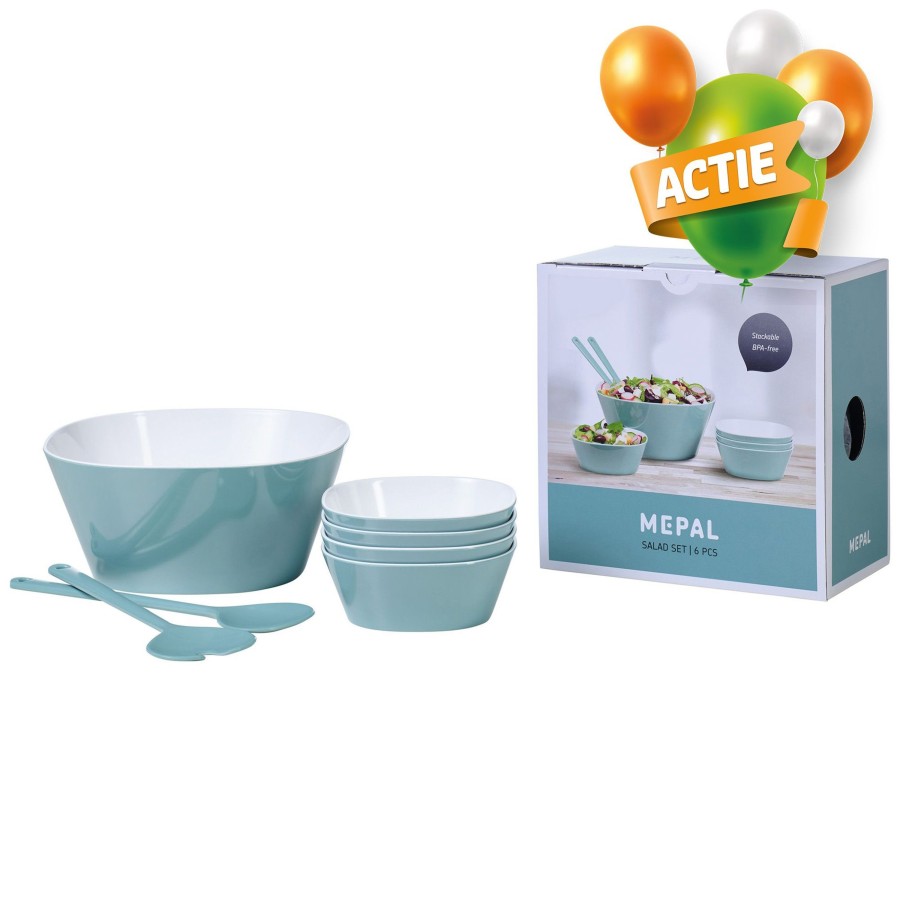 Kampeerartikelen Mepal Schalen | Mepal Conix Giftset Salade Nordic Green 6-Delig