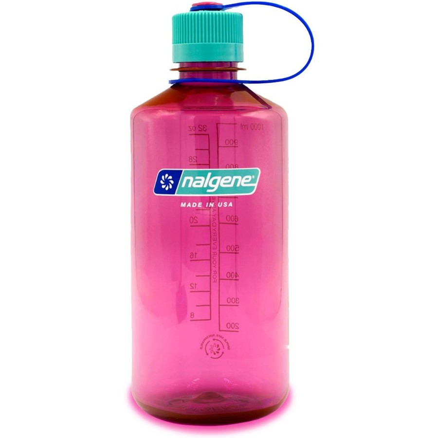 Kampeerartikelen Nalgene Drinkflessen | Nalgene Narrow Mouth Sustain Drinkfles 1 Liter Electric Magenta