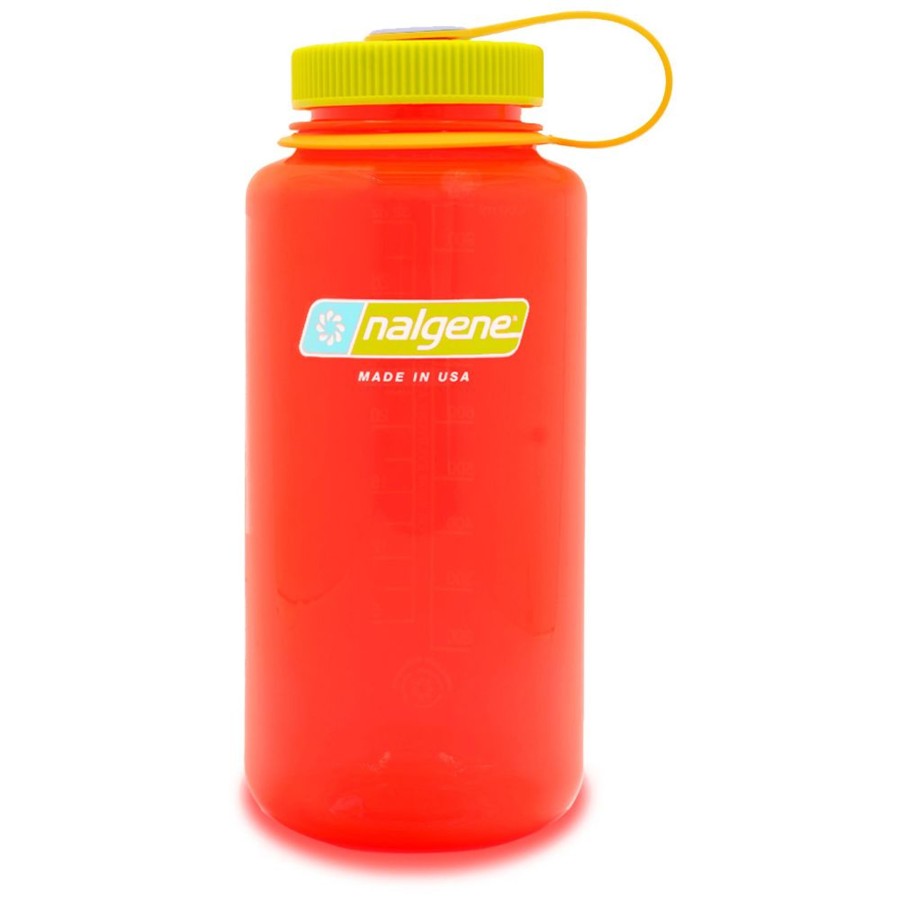 Kampeerartikelen Nalgene Drinkflessen | Nalgene Wide Mouth Sustain Drinkfles 1 Liter Pomegranate