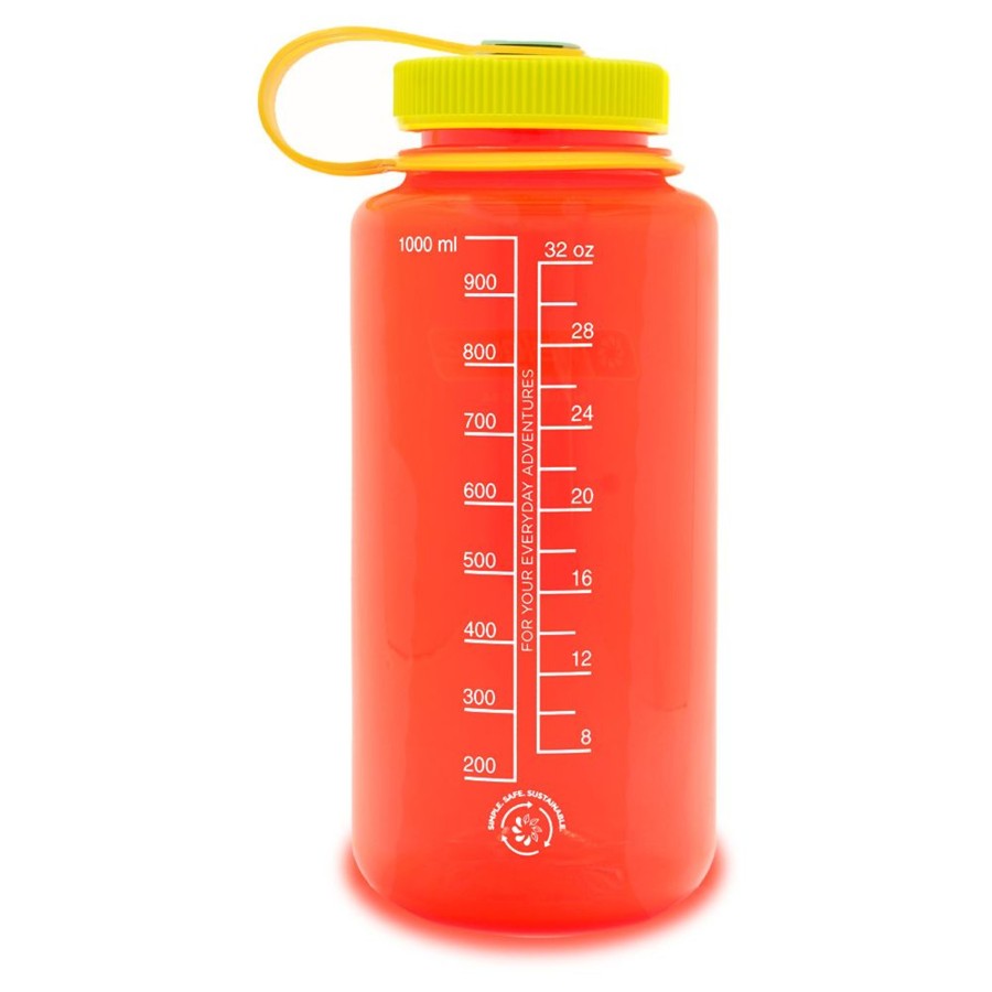 Kampeerartikelen Nalgene Drinkflessen | Nalgene Wide Mouth Sustain Drinkfles 1 Liter Pomegranate