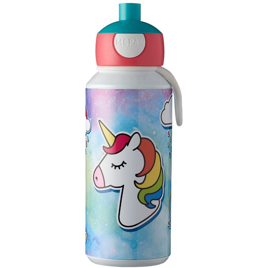 Kampeerartikelen Mepal Lunchboxen & Bekers | Mepal Pop-Up Campus Drinkfles 400 Ml Unicorn