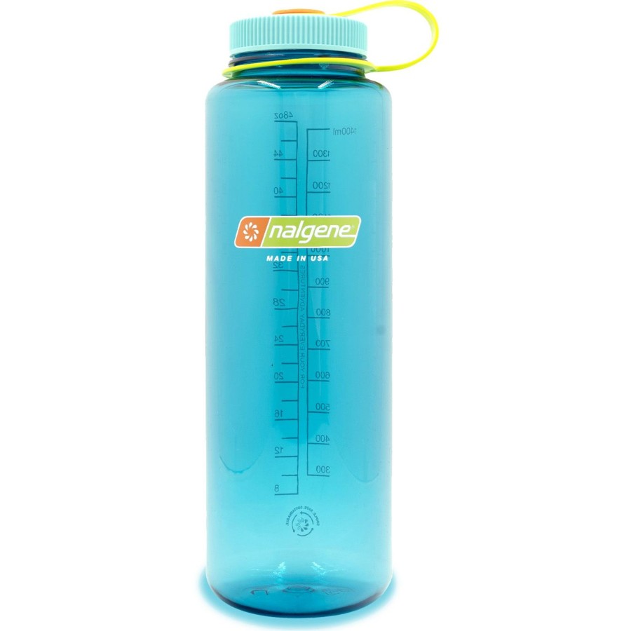 Kampeerartikelen Nalgene Drinkflessen | Nalgene Wide Mouth Sustain Silo Drinkfles 1,4 Liter Cerulean