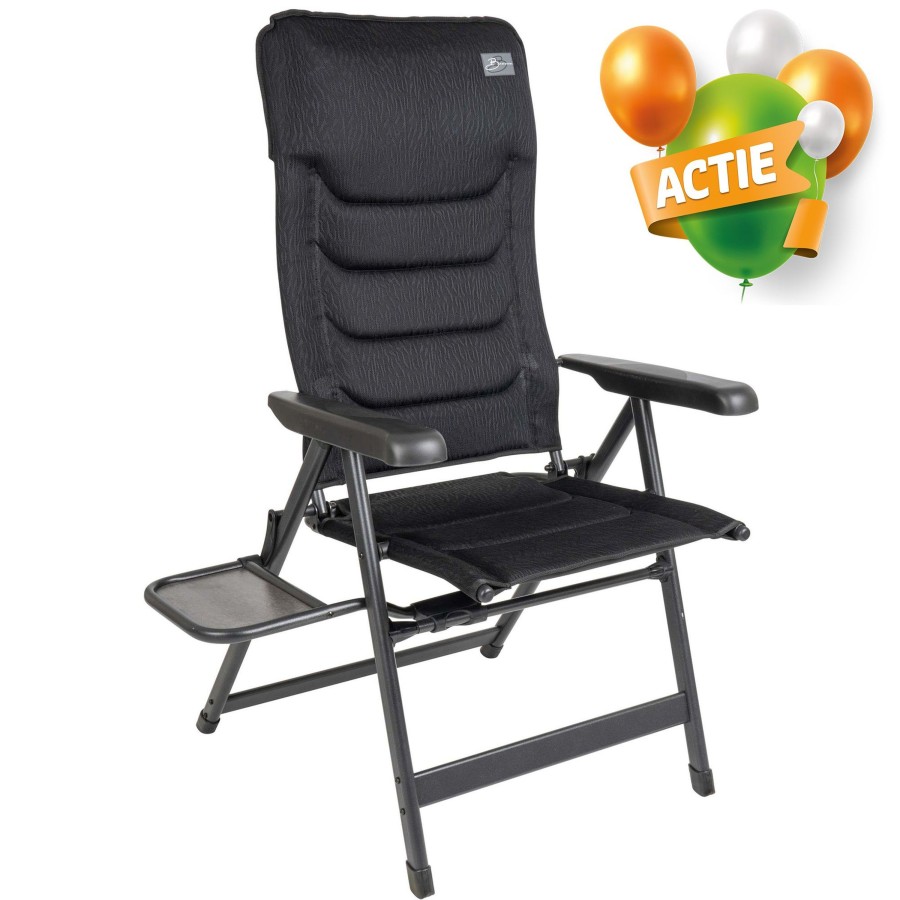 Kampeerartikelen Bardani Campingstoelen | Bardani Domenica Plus 3D Comfort Campingstoel Zebra Black 22