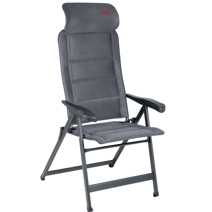 Kampeerartikelen Crespo Campingstoelen | Crespo Ap-240 Air-Deluxe Compact Campingstoel Grijs