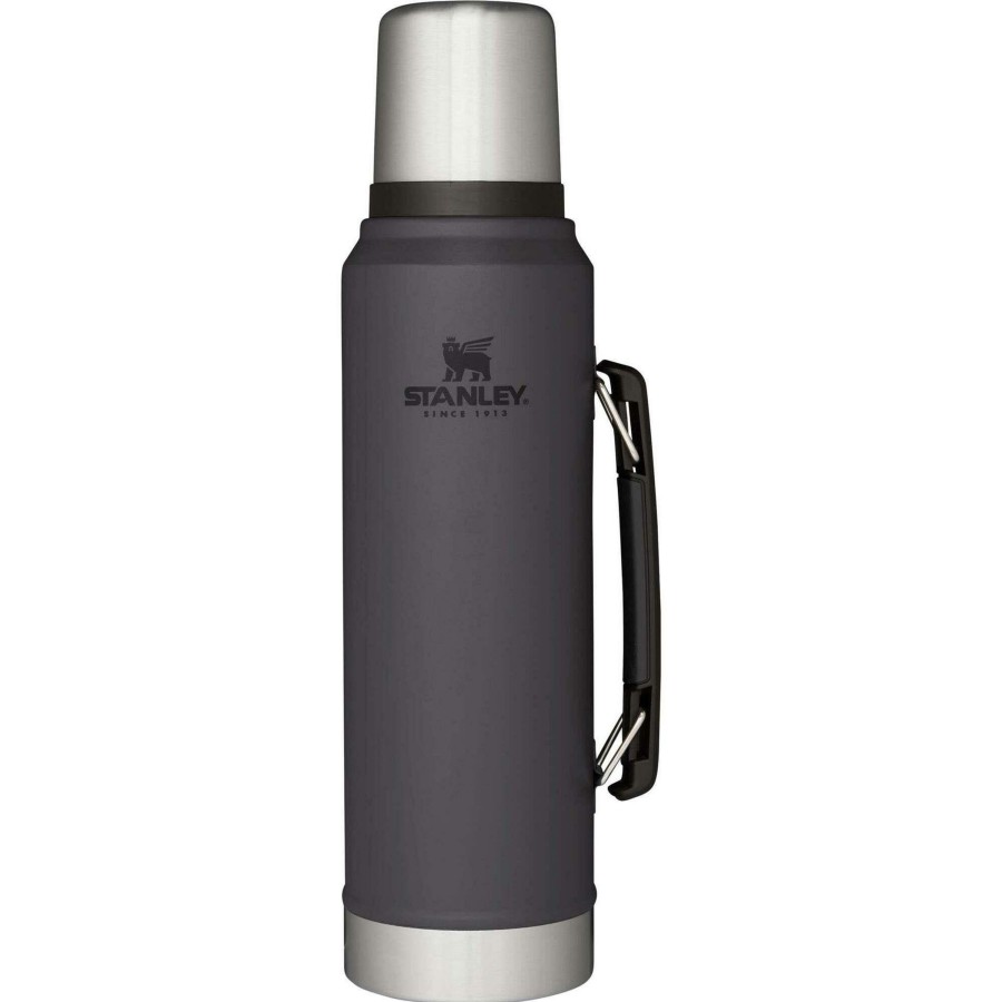 Kampeerartikelen Stanley PMI Drinkflessen | Stanley Pmi The Legendary Classic Thermosfles 1 Liter Charcoal