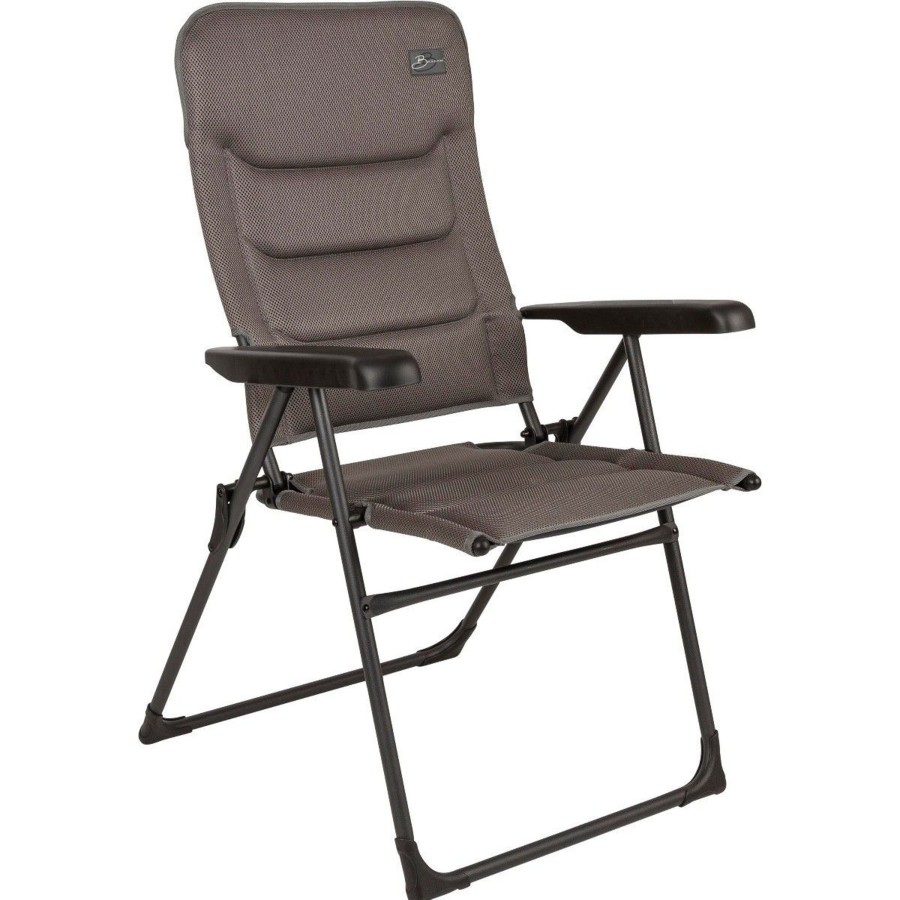 Kampeerartikelen Bardani Campingstoelen | Bardani Vasco 3D Comfort Campingstoel Platina Grey