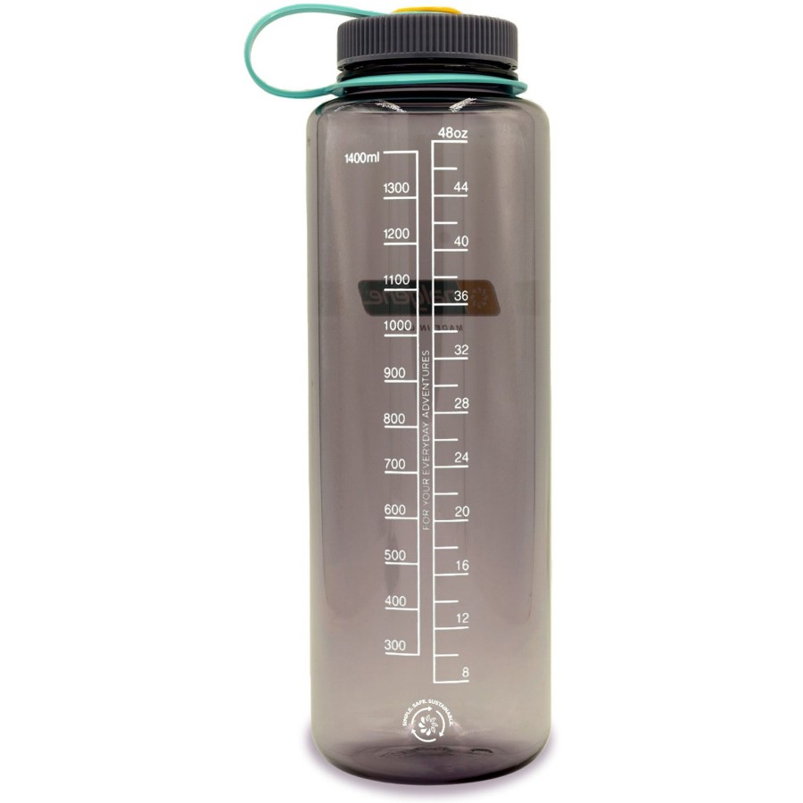 Kampeerartikelen Nalgene Drinkflessen | Nalgene Wide Mouth Sustain Silo Drinkfles 1,4 Liter Aubergine