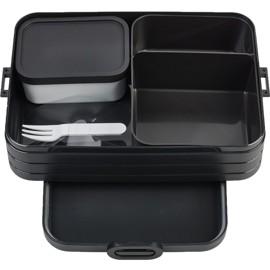 Kampeerartikelen Mepal Lunchboxen & Bekers | Mepal Take A Break Bento Lunchbox Large Nordic Black