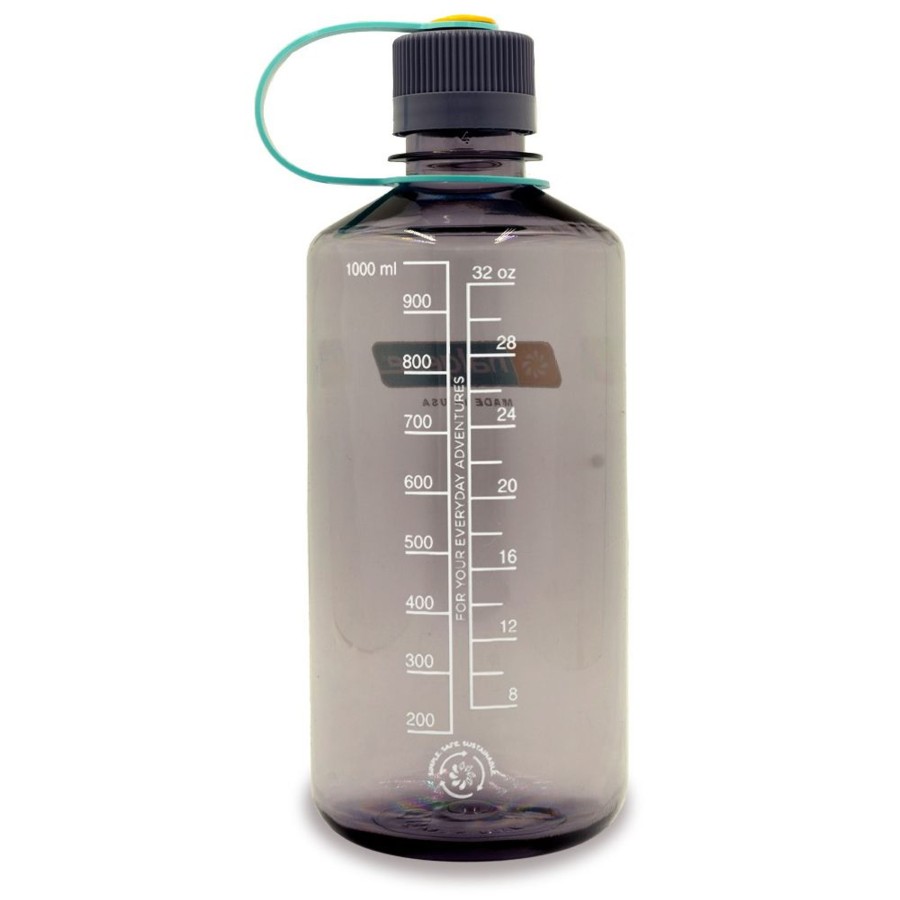 Kampeerartikelen Nalgene Drinkflessen | Nalgene Narrow Mouth Sustain Drinkfles 1 Liter Aubergine