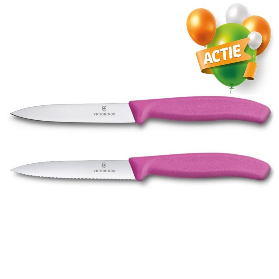 Kampeerartikelen Victorinox Keukengerei | Victorinox Office/Groentemes Roze 2 Stuks