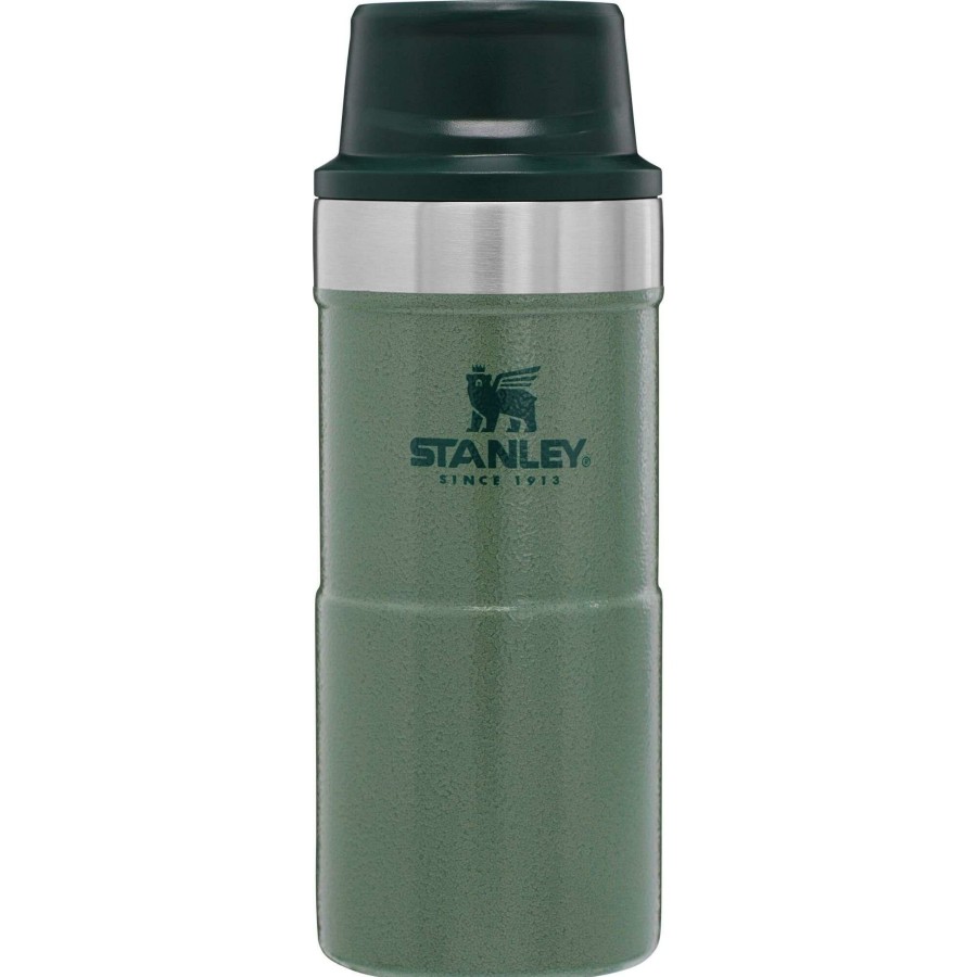 Kampeerartikelen Stanley PMI Drinkflessen | Stanley Pmi Classic Trigger-Action Thermosbeker 350 Ml Hammertone Green