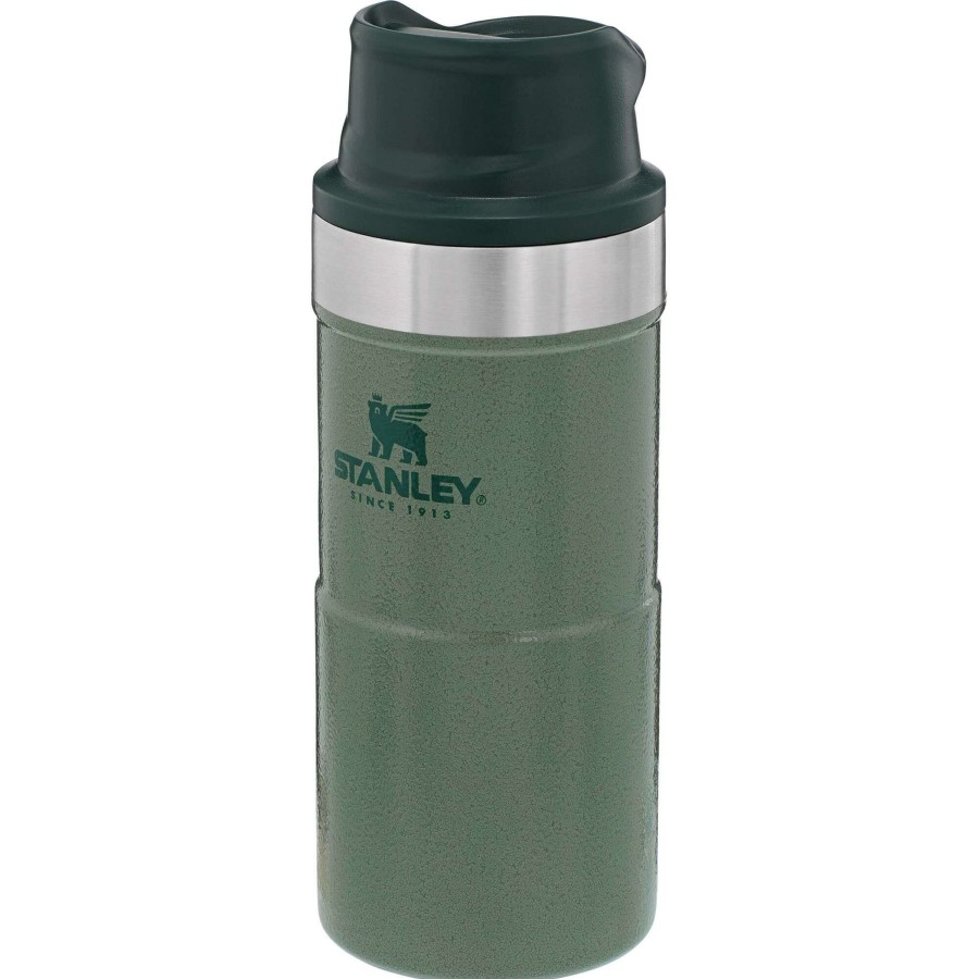 Kampeerartikelen Stanley PMI Drinkflessen | Stanley Pmi Classic Trigger-Action Thermosbeker 350 Ml Hammertone Green