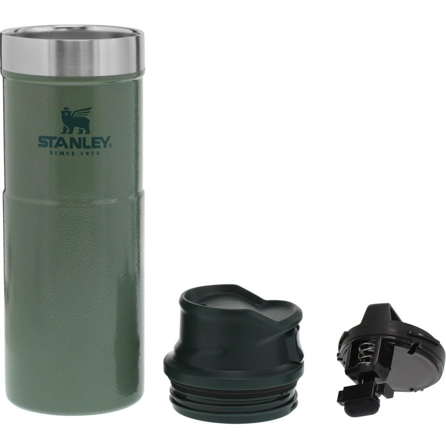 Kampeerartikelen Stanley PMI Drinkflessen | Stanley Pmi Classic Trigger-Action Thermosbeker 470 Ml Hammertone Green