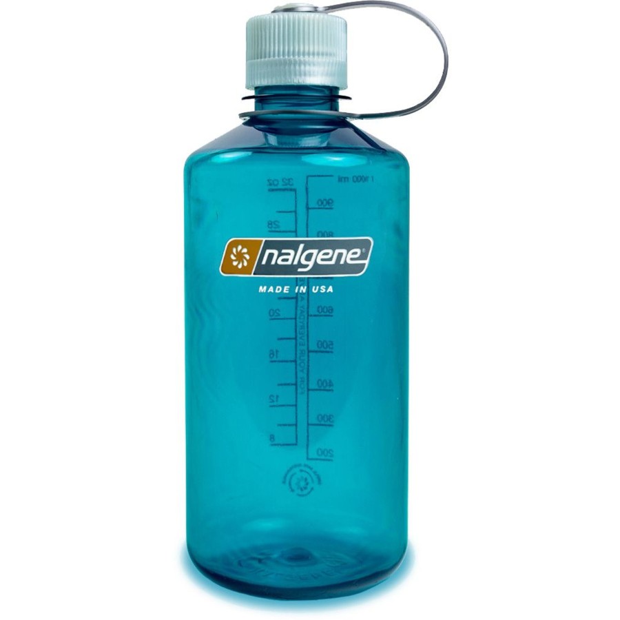 Kampeerartikelen Nalgene Drinkflessen | Nalgene Narrow Mouth Sustain Drinkfles 1 Liter Trout Green