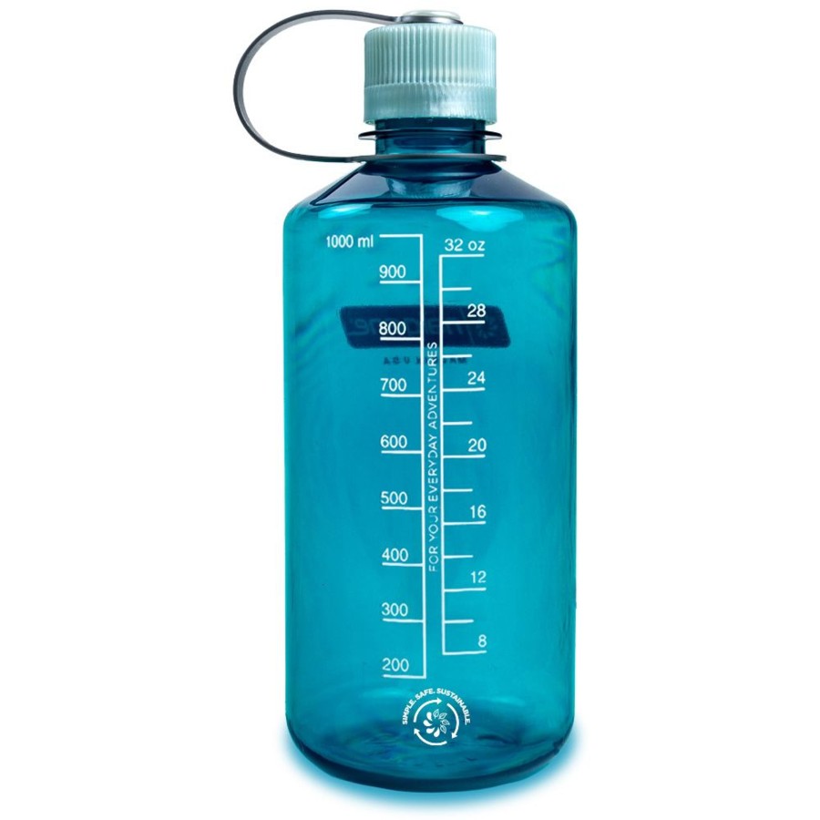 Kampeerartikelen Nalgene Drinkflessen | Nalgene Narrow Mouth Sustain Drinkfles 1 Liter Trout Green