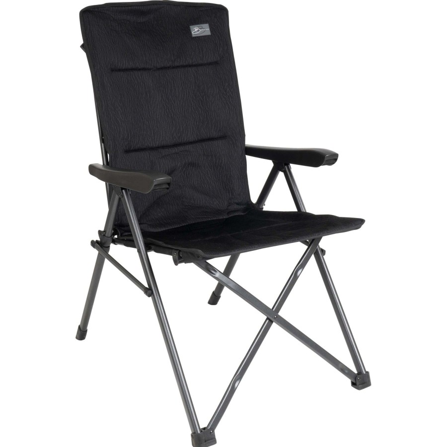 Kampeerartikelen Bardani Campingstoelen | Bardani Monschau 3D Comfort Campingstoel Zebra Black