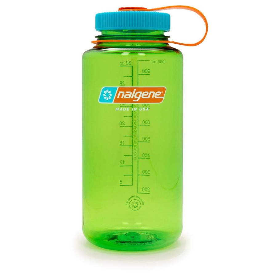 Kampeerartikelen Nalgene Drinkflessen | Nalgene Wide Mouth Sustain Drinkfles 1 Liter Pear