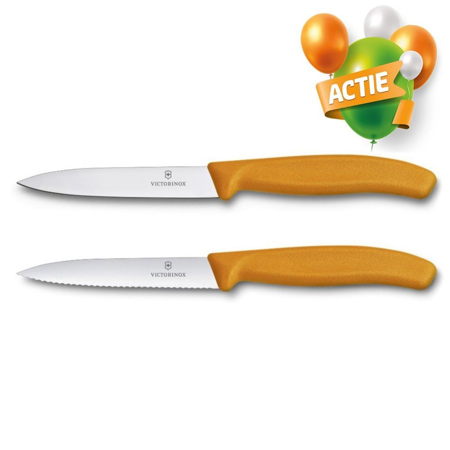 Kampeerartikelen Victorinox Keukengerei | Victorinox Office/Groentemes Oranje 2 Stuks