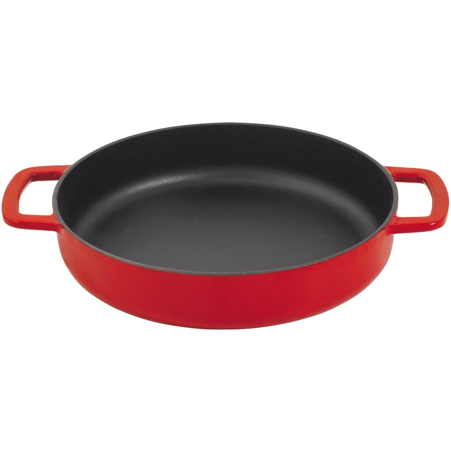 Kampeerartikelen COMBEKK Pannen | Combekk Sous-Chef Double Handle Koekenpan Red O 24 Cm