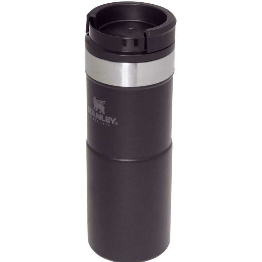 Kampeerartikelen Stanley PMI Drinkflessen | Stanley Pmi The Neverleak Travel Thermosbeker 250 Ml Matt Black