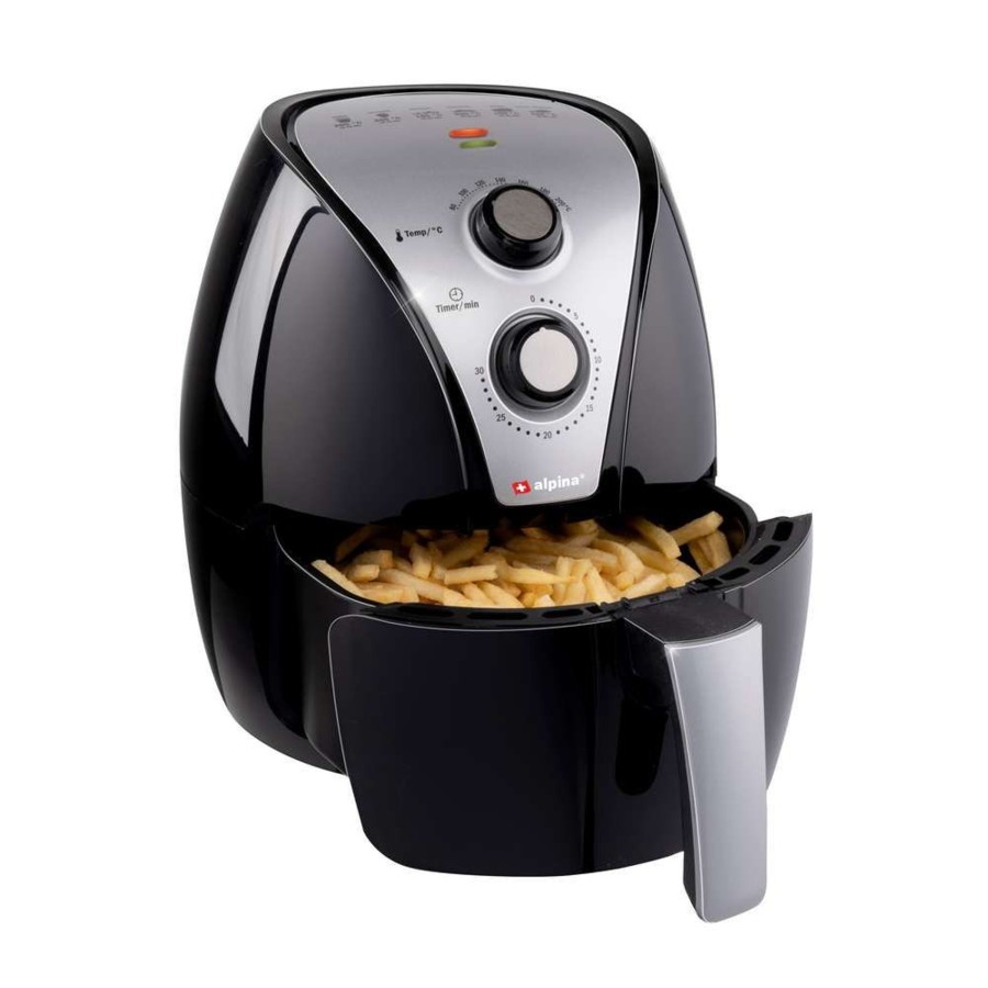 Kampeerartikelen Alpina Keukenapparaten | Alpina Airfryer Black