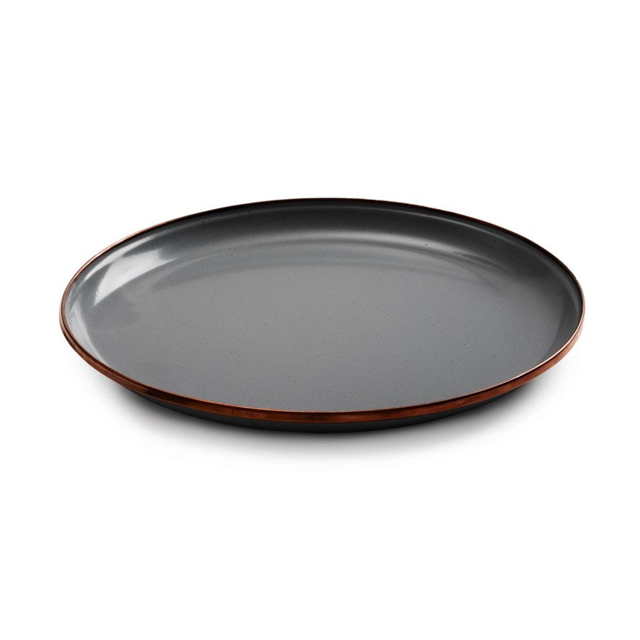 Kampeerartikelen Barebones Servies | Barebones Emaille Plat Bord O 210 Mm Slate Grey