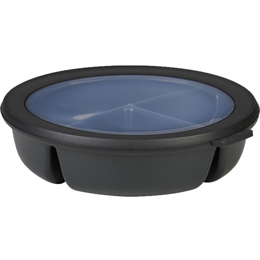 Kampeerartikelen Mepal Schalen | Mepal Cirqula Bento Multikom Rond 1 Liter Nordic Black