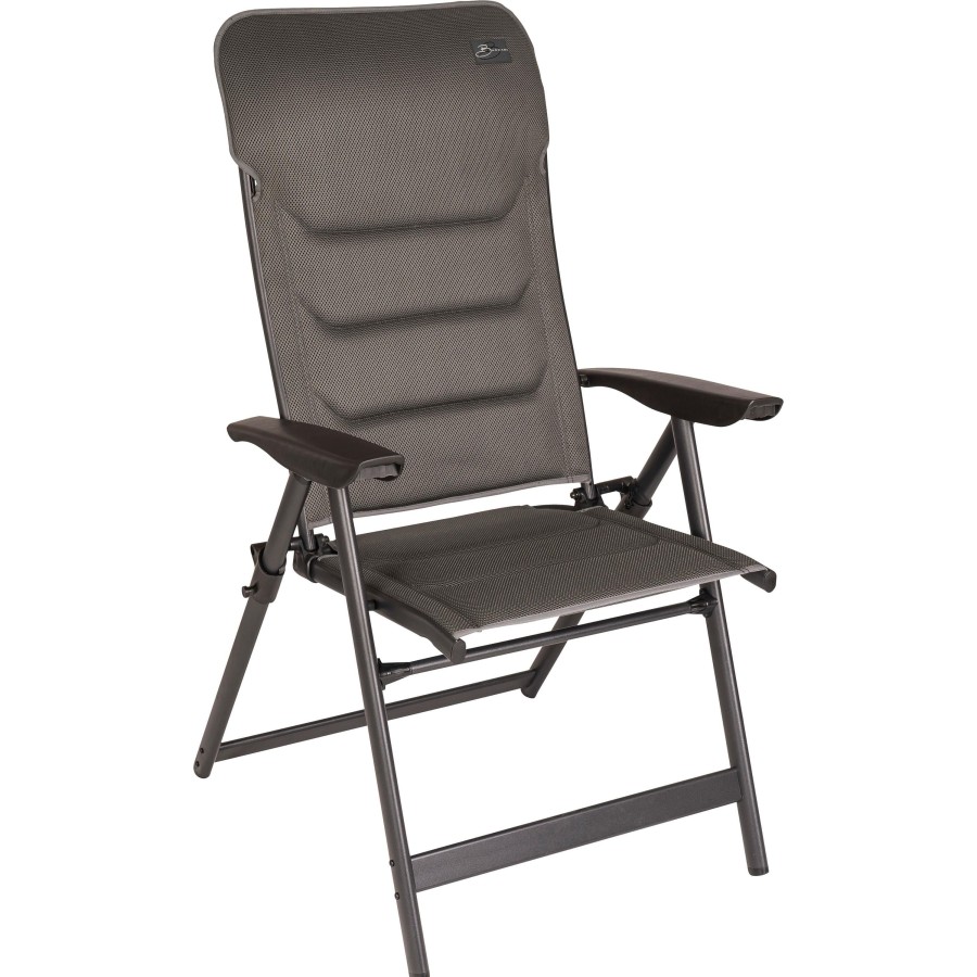 Kampeerartikelen Bardani Campingstoelen | Bardani Vermillion Ergo 3D Comfort Campingstoel Platina Grey