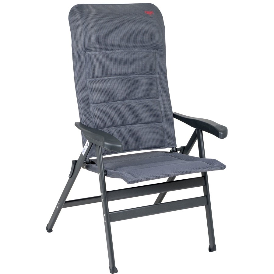 Kampeerartikelen Crespo Campingstoelen | Crespo Ap-238 Air-Deluxe Xl Campingstoel Grijs