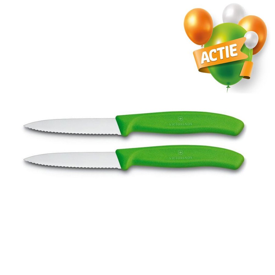 Kampeerartikelen Victorinox Keukengerei | Victorinox Kartel Groente/Schilmes Groen 2 Stuks