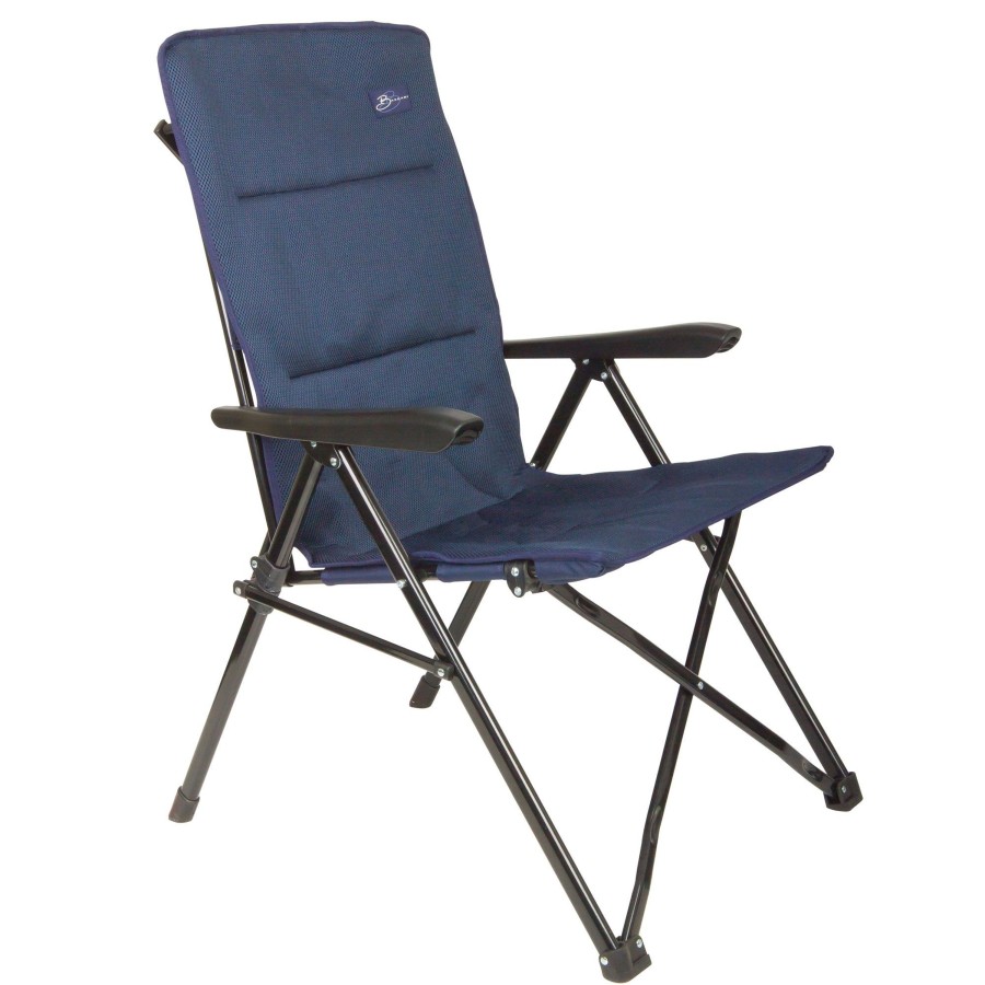 Kampeerartikelen Bardani Campingstoelen | Bardani Monschau 3D Comfort Campingstoel Moonlight Blue