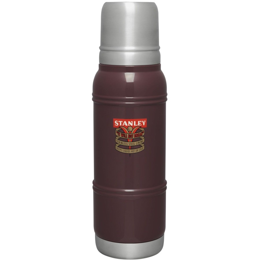 Kampeerartikelen Stanley PMI Drinkflessen | Stanley Pmi Milestones Thermosfles 1 Liter Garnet Gloss