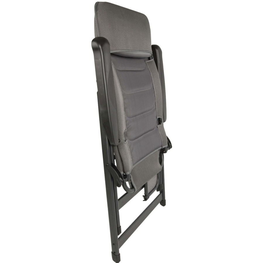 Kampeerartikelen Bardani Campingstoelen | Bardani Domenica Plus 3D Comfort Campingstoel Platina Grey