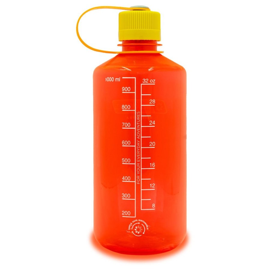 Kampeerartikelen Nalgene Drinkflessen | Nalgene Narrow Mouth Sustain Drinkfles 1 Liter Pomegranate