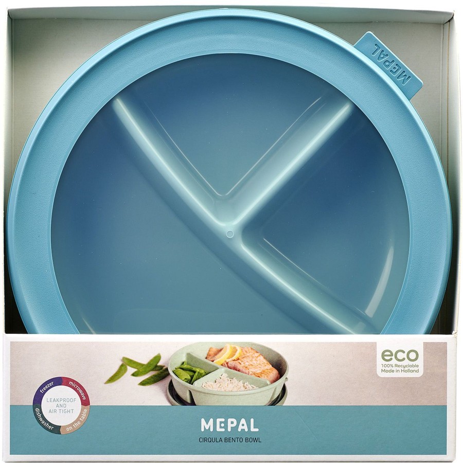 Kampeerartikelen Mepal Schalen | Mepal Cirqula Bento Multikom Rond 1 Liter Nordic Green