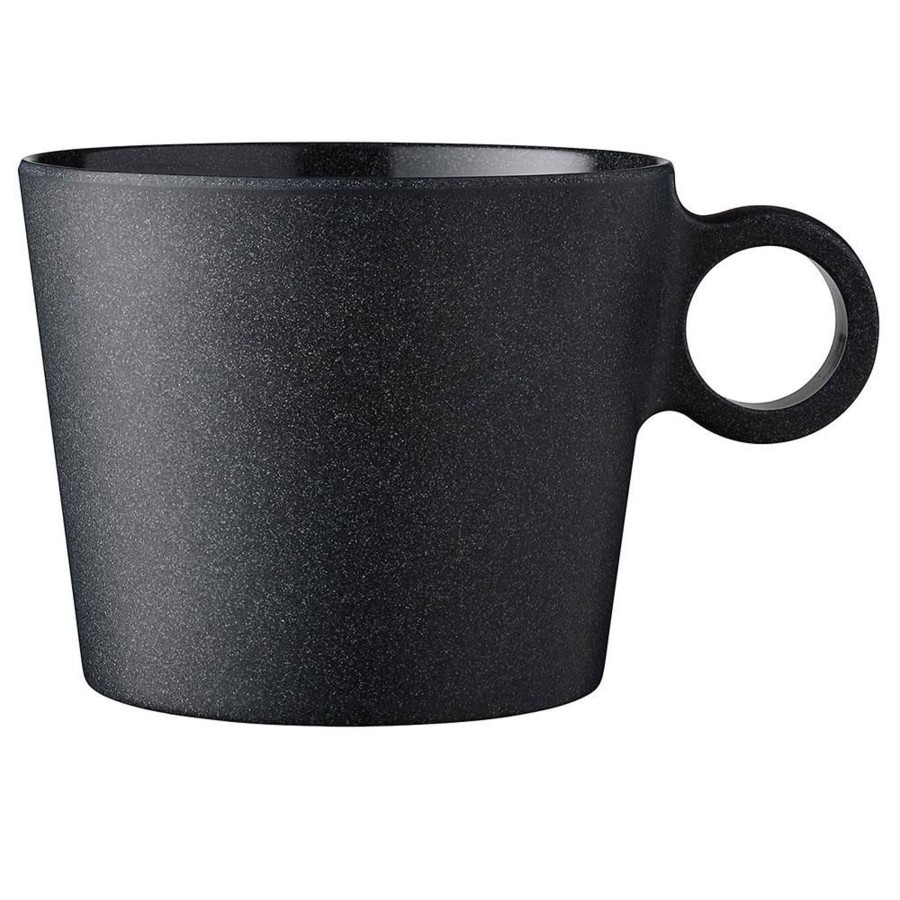 Kampeerartikelen Mepal Glazen & Bekers | Mepal Bloom Cappuccinomok 375 Ml Pebble Black