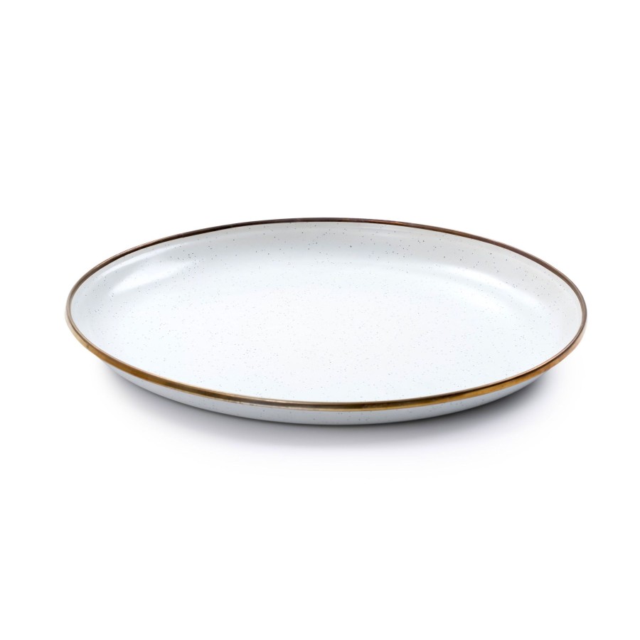 Kampeerartikelen Barebones Servies | Barebones Emaille Plat Bord O 280 Mm Eggshell 2-Pack