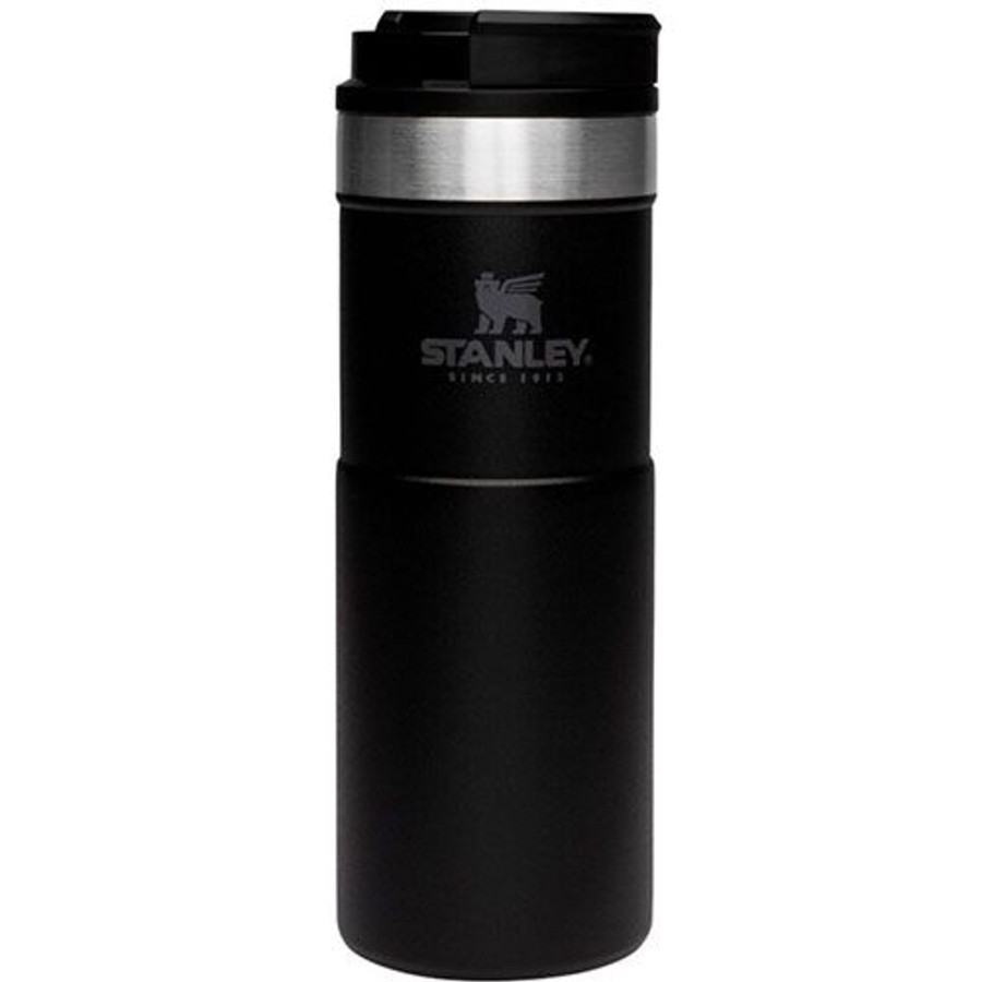 Kampeerartikelen Stanley PMI Drinkflessen | Stanley Pmi The Neverleak Travel Thermosbeker 470 Ml Matt Black