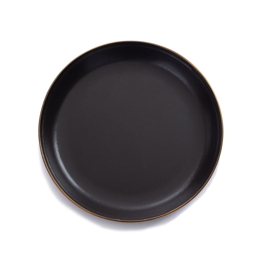 Kampeerartikelen Barebones Servies | Barebones Emaille Plat Bord O 210 Mm Charcoal