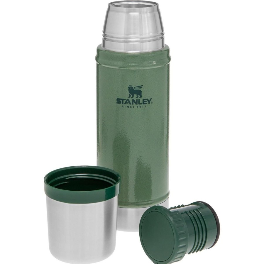 Kampeerartikelen Stanley PMI Drinkflessen | Stanley Pmi Classic Vacuum Thermosbeker 470 Ml Hammertone Green