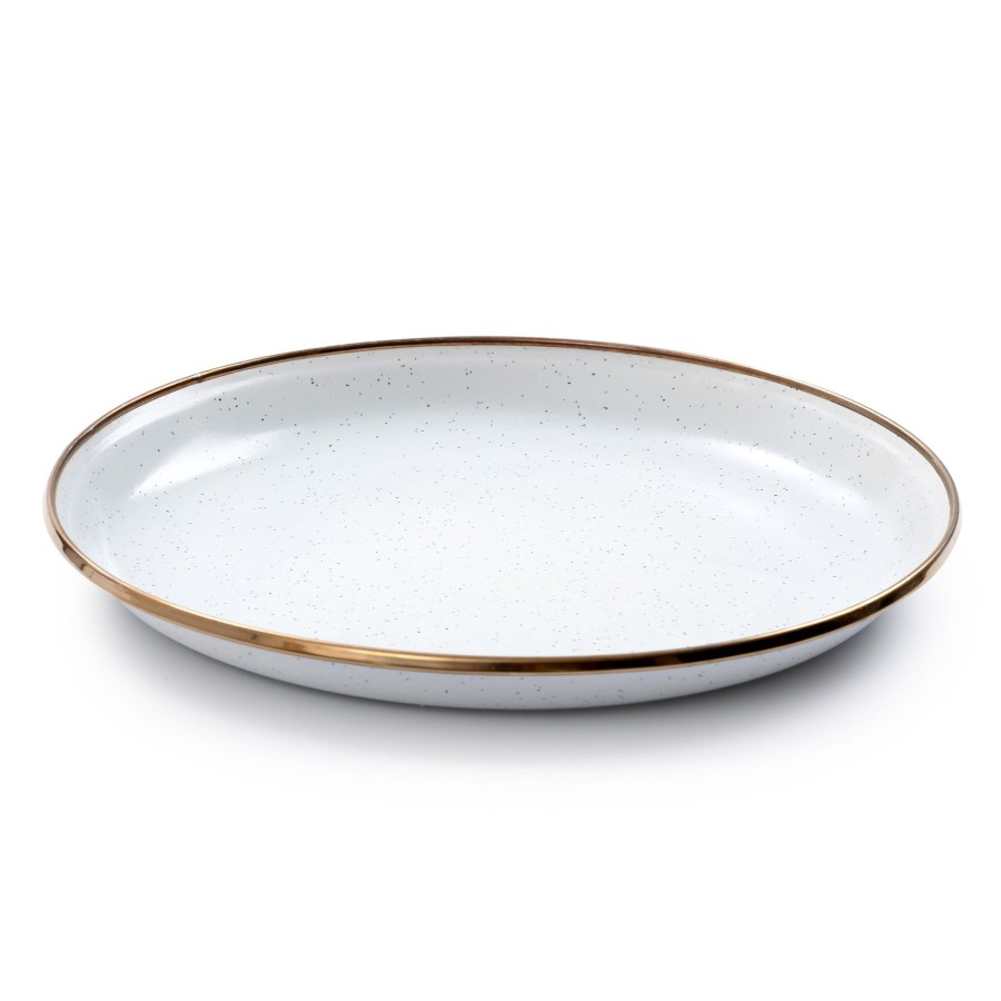 Kampeerartikelen Barebones Servies | Barebones Emaille Plat Bord O 210 Mm Egg Shell