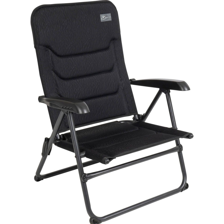 Kampeerartikelen Bardani Campingstoelen | Bardani Toscane 3D Comfort Campingstoel Zebra Black