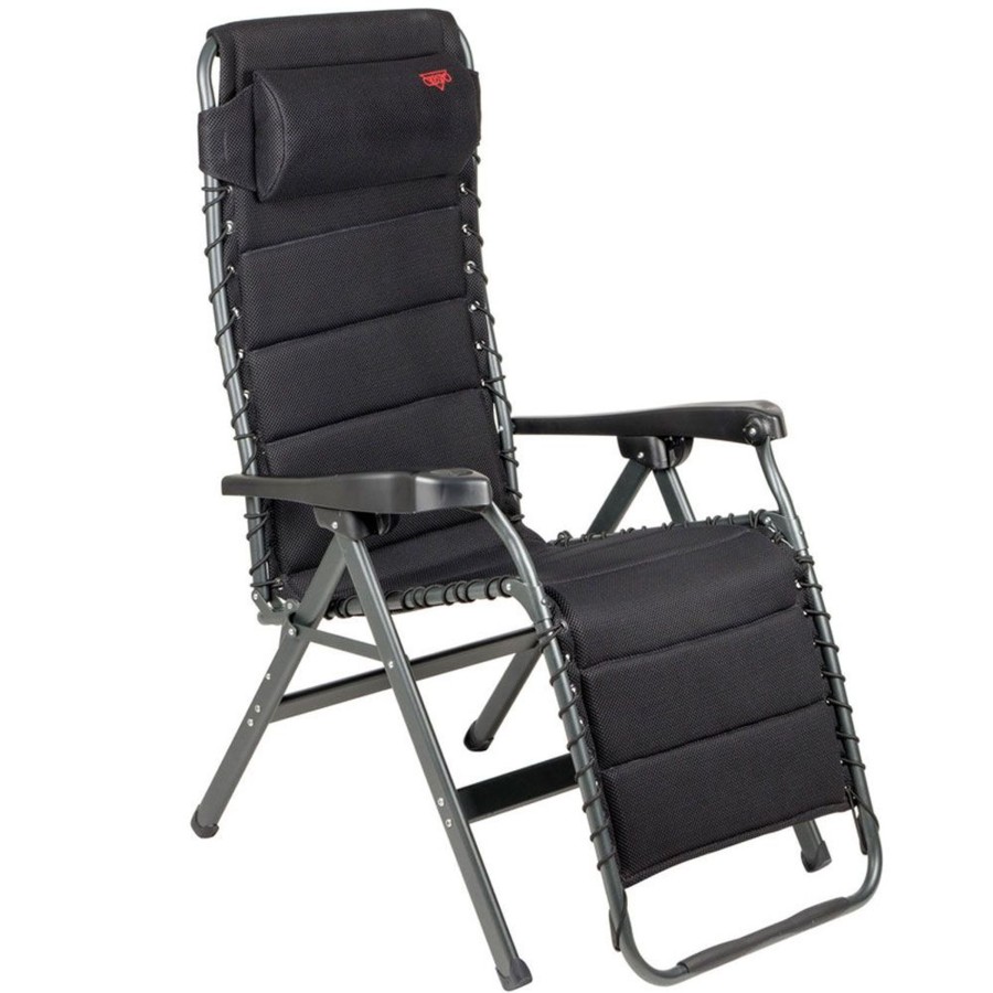 Kampeerartikelen Crespo Relaxstoelen | Crespo Ap-232 Air-Deluxe Relaxstoel Zwart