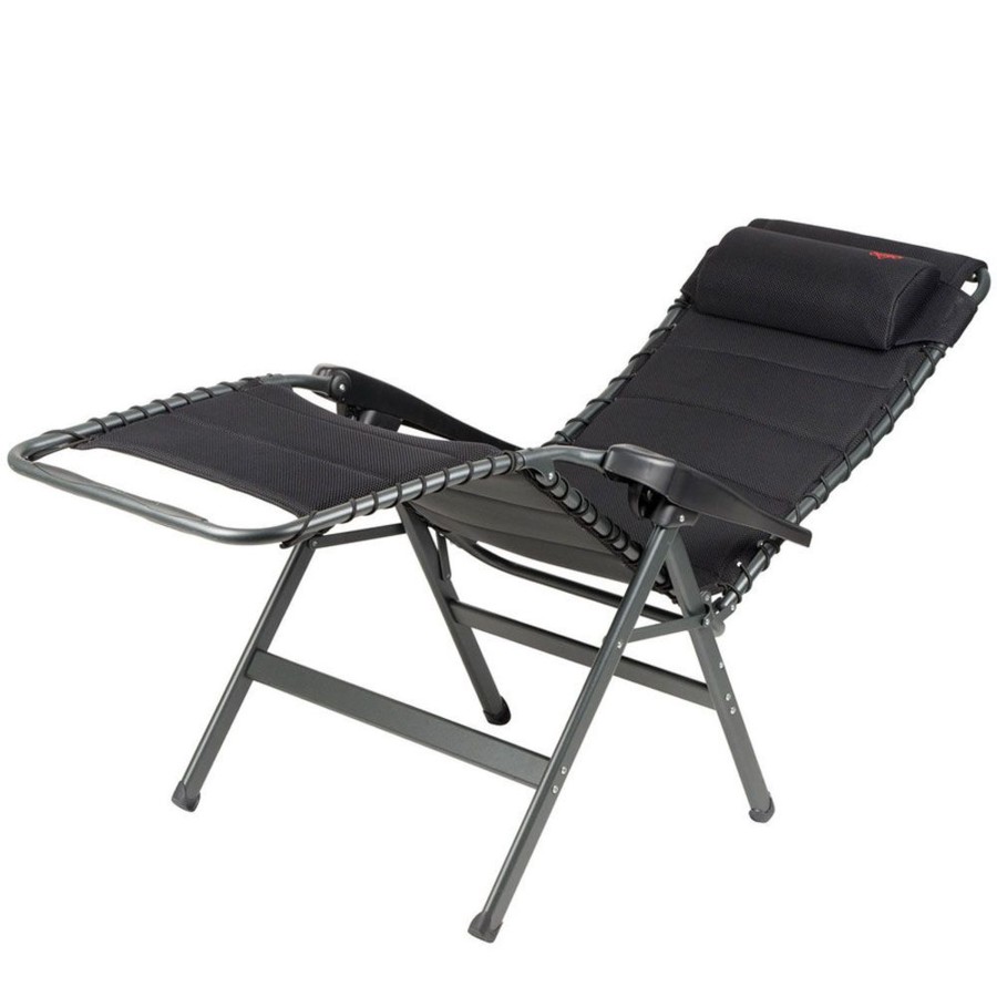 Kampeerartikelen Crespo Relaxstoelen | Crespo Ap-232 Air-Deluxe Relaxstoel Zwart