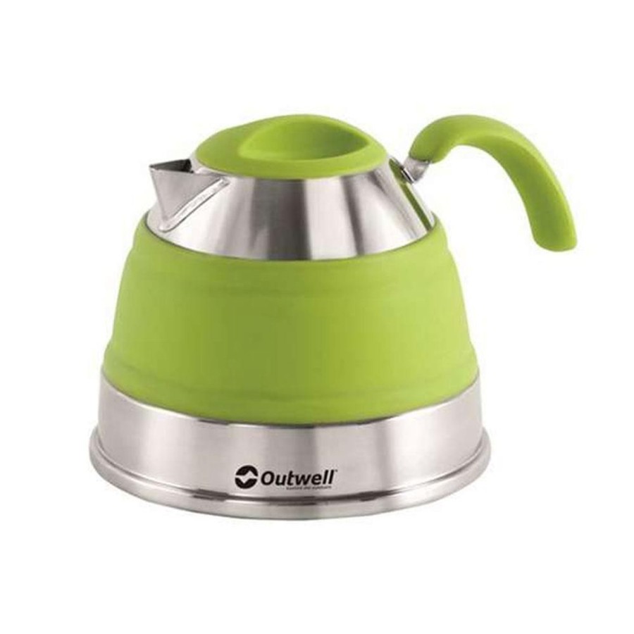 Kampeerartikelen Outwell Fluitketels | Outwell Collaps Opvouwbare Ketel 1,5 Liter Lime Green