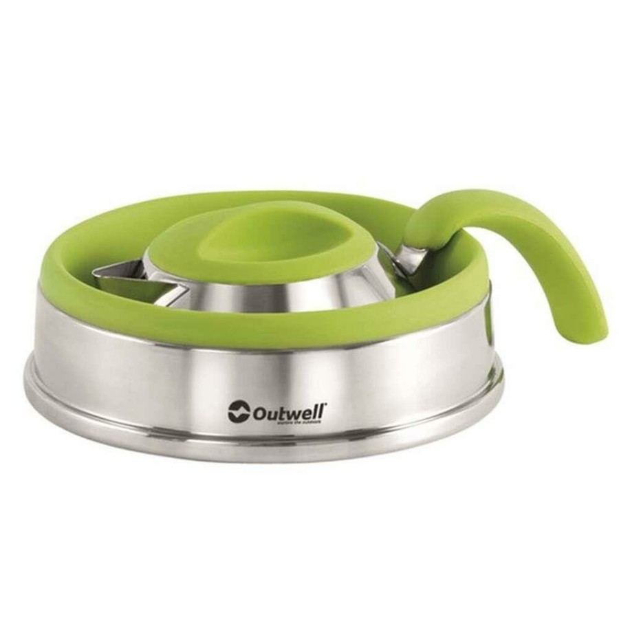 Kampeerartikelen Outwell Fluitketels | Outwell Collaps Opvouwbare Ketel 1,5 Liter Lime Green