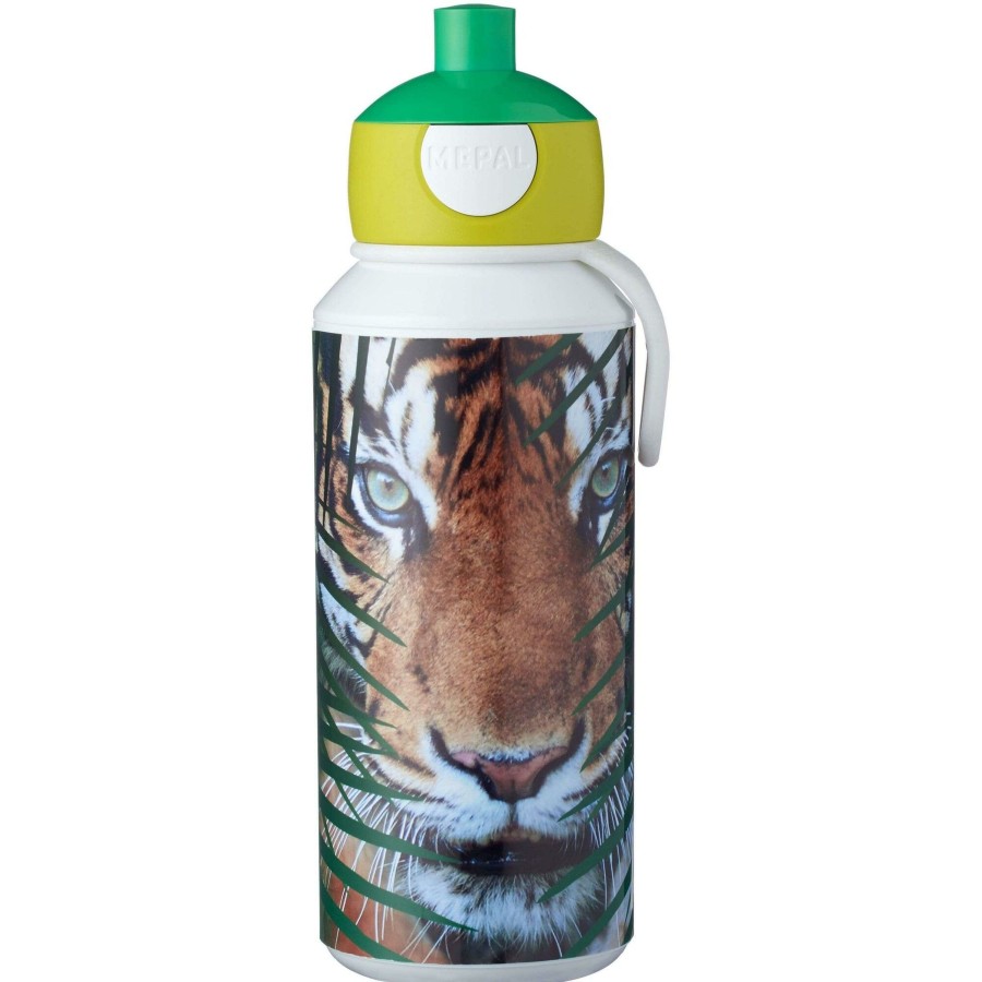 Kampeerartikelen Mepal Lunchboxen & Bekers | Mepal Pop-Up Campus Drinkfles 400 Ml Animal Planet Tijger